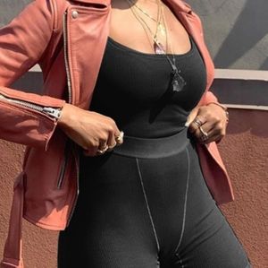Trendy Biker Shorts Set